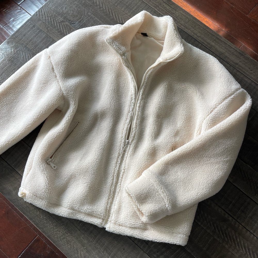 ASOS Cream Fleece Jacket